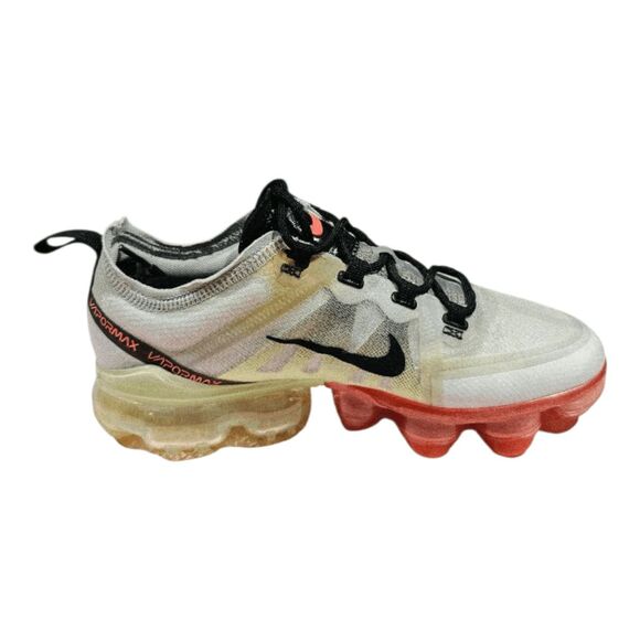 NIKE Air VaporMax 2019 'Pure Platinum Volt Crimson' Running Shoes Size 7 - Picture 6 of 9